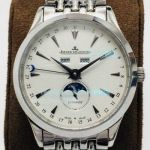 JL Factory Jaeger-LeCoultre Master Ultra Thin Moon SS White Dial Replica Watch